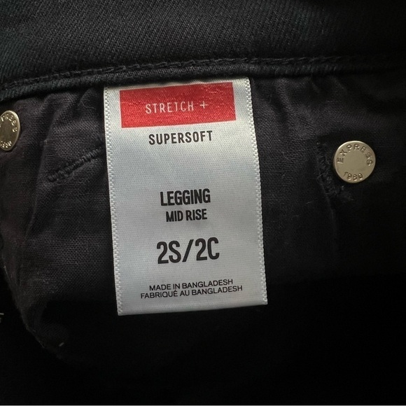 Express Mid Rise Side Stripe Jean Leggings - Picture 9 of 10